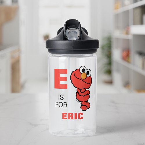 E is for Elmo  Add Your Name Water Bottle