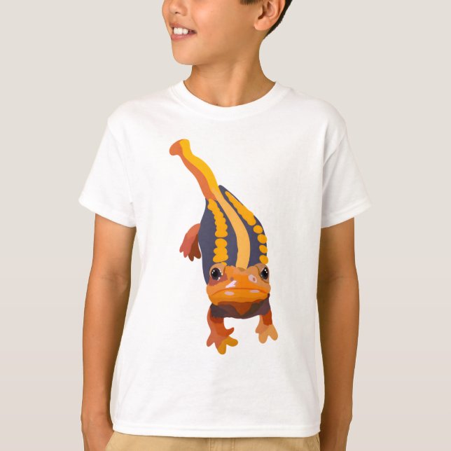 E is for Emperor Crocodile Newt T-Shirt (Front)