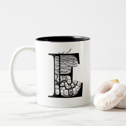 E is for Epidermis mug Two_Tone Coffee Mug