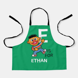 E is for Ernie Add Your Name Apron