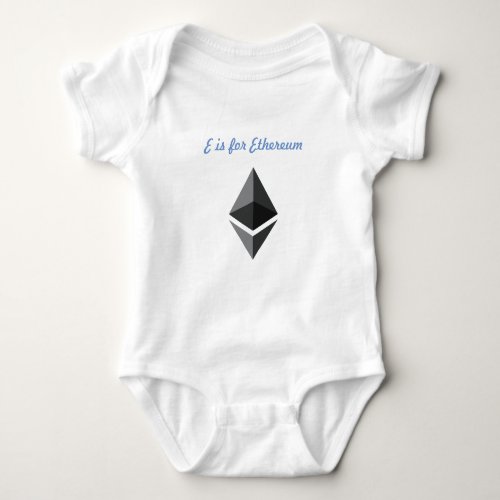 E is for Ethereum One_Piece Baby Bodysuit