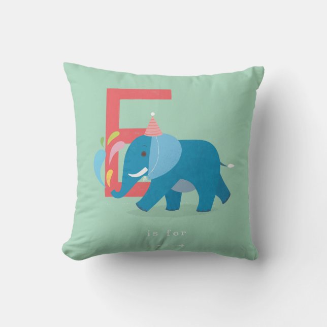 E is for... throw pillow (Front)