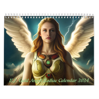 E.J. Gold Angel Zodiac Calendar 2024
