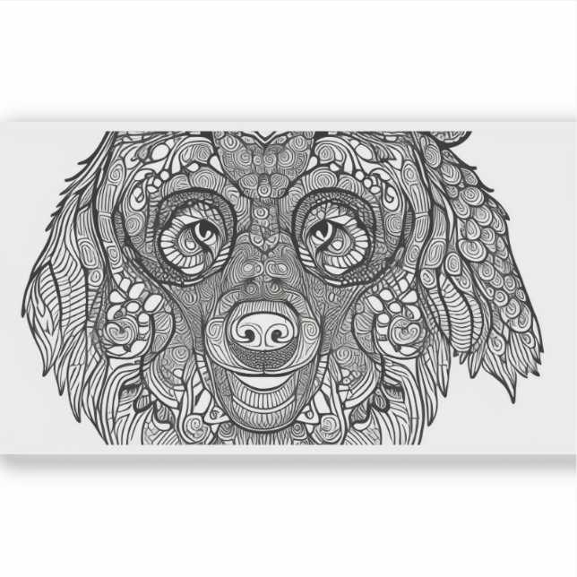 E.J. Gold Bear Face Removable Vinyl Sticker (Front)