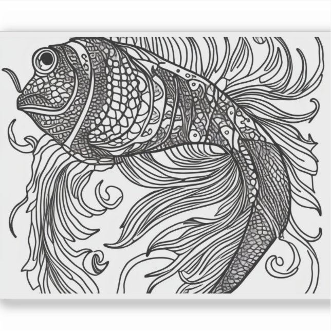 E.J. Gold Fish Removable Vinyl Sticker (Front)