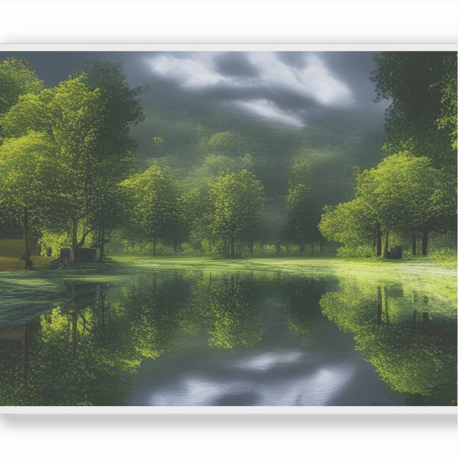 E.J. Gold Idyllic Retreat Removable Vinyl Sticker (Front)