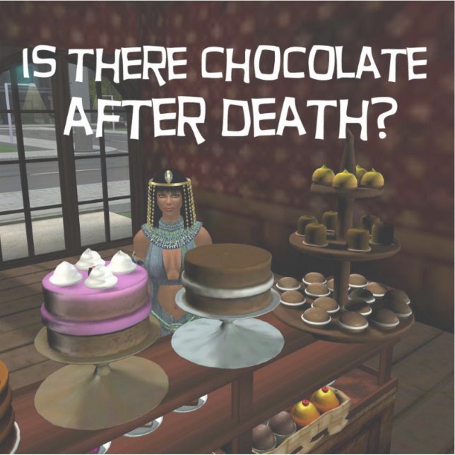 E.J. Gold Is There Chocolate After Death? Vinyl Sticker (Front)