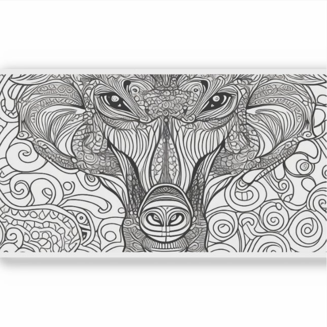 E.J. Gold Monkey Face Removable Vinyl Sticker (Front)