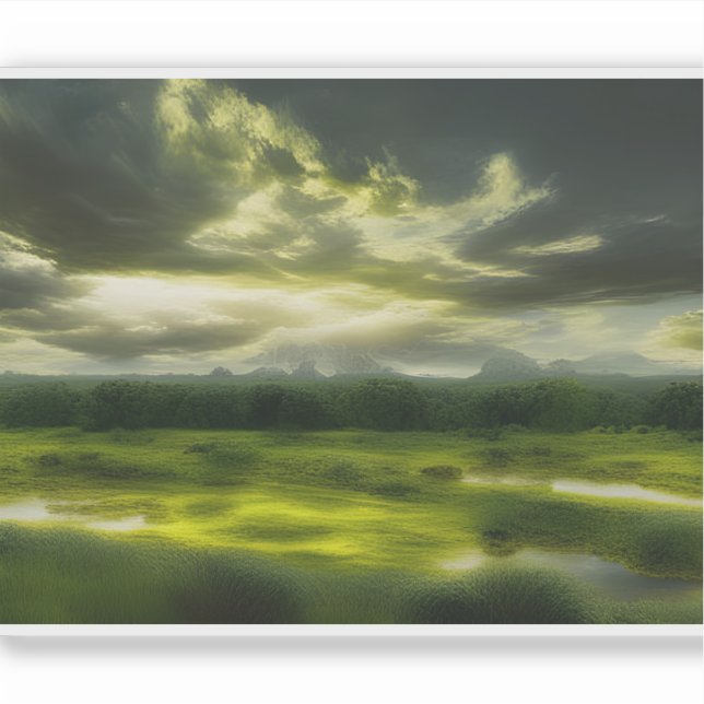 E.J. Gold Serenade of a Rural Landscape Vinyl Sticker (Front)