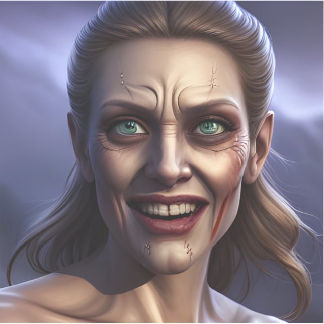 E.J. Gold Smiling Ancient Princess Vinyl Sticker (Front)