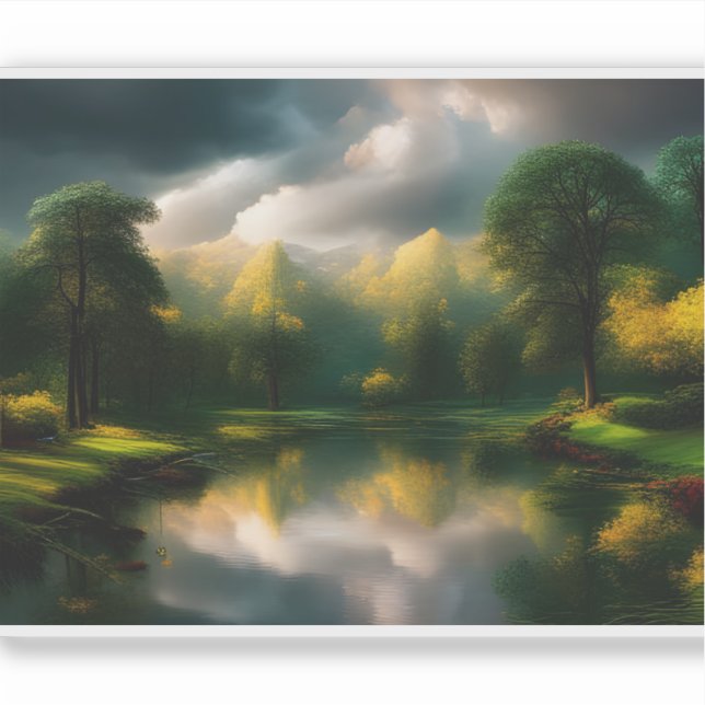 E.J. Gold Sunlit Trails and Rolling Hills Vinyl Sticker (Front)