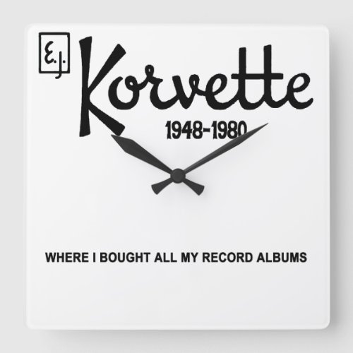 EJ Korvette Department Store IL 1948_1980 Square Wall Clock
