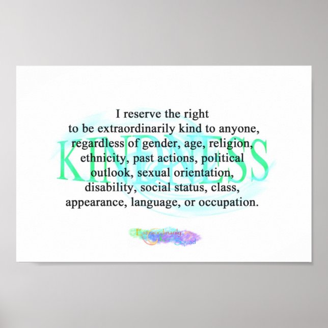 E.K.S. Kindness Poster (Front)