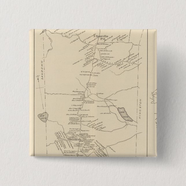 E Kingston, Danville, Hampstead Pinback Button (Front)