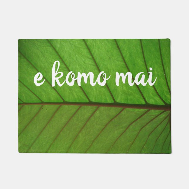 e komo mai - Leaf Doormat (Front)