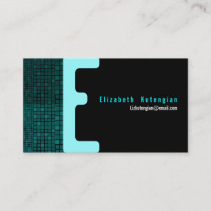 E Letter Alphabet Business Card Mosaic