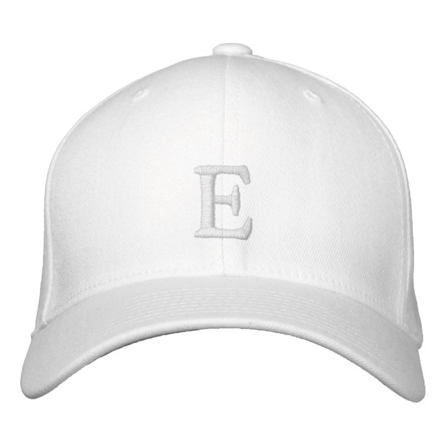 E-Letter Embroidered – Custom Initial Baseball Cap (Front)