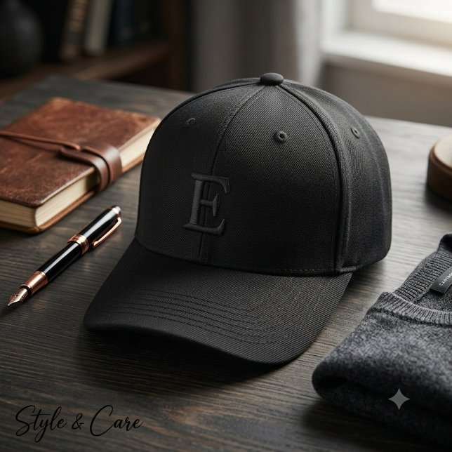 E-Letter Embroidered – Custom Initial Baseball Cap (E-Letter Embroidered – Custom Initial Baseball Cap)