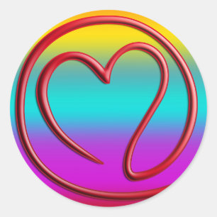 e m a i l 4 y o u coloured linear classic round sticker