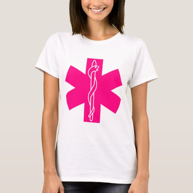 E.M.T. Pink Star Of Life T-Shirt (Front)