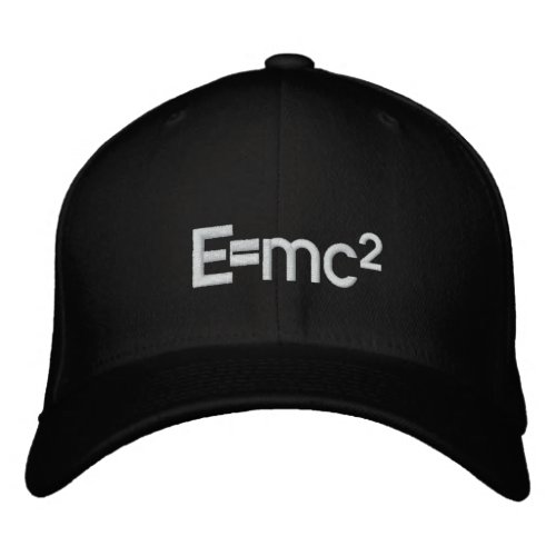 Emc2   Albert Einstein speed of light squared Embroidered Baseball Cap