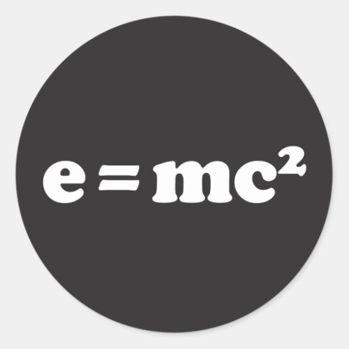 e  mc2 classic round sticker