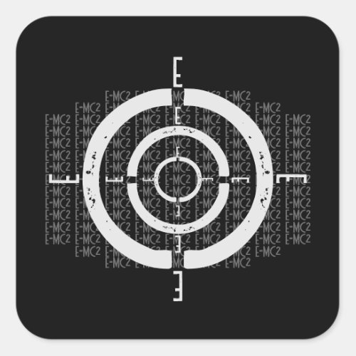 EMC2 Compass Riddle There Exists Black And White Square Sticker