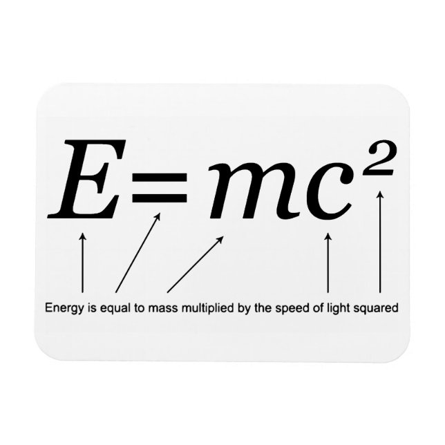 E=MC2 Einstein's Theory of Relativity Magnet (Horizontal)