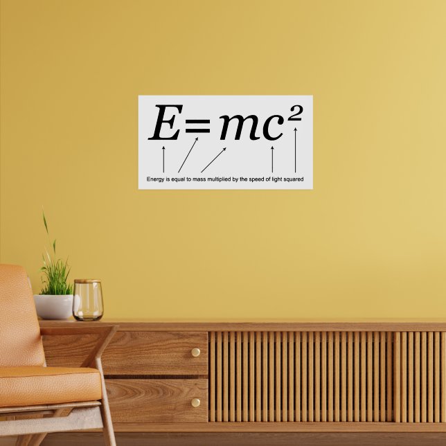 E=MC2 Einstein's Theory of Relativity Poster | Zazzle