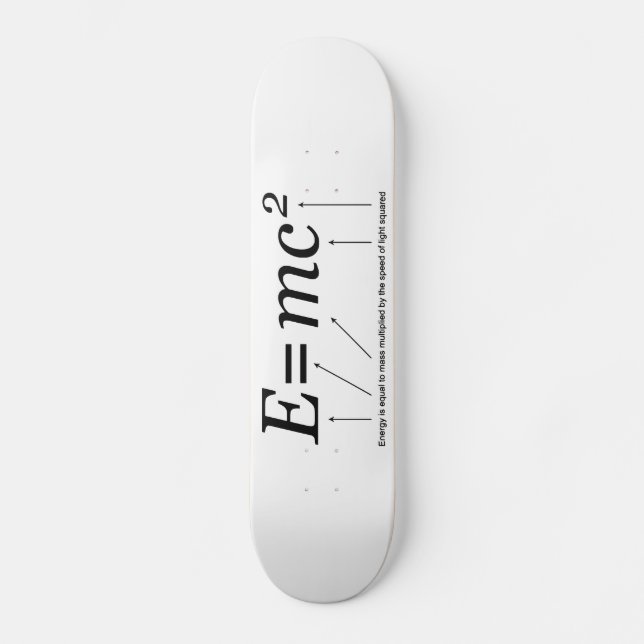 E=MC2 Einstein's Theory of Relativity Skateboard Deck (Front)