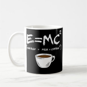 E = MC2 Energy Milk Coffee Funny Science Coffee  Coffee Mug