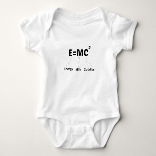 EMC2 energy milk cuddles Science baby gift Baby Bodysuit