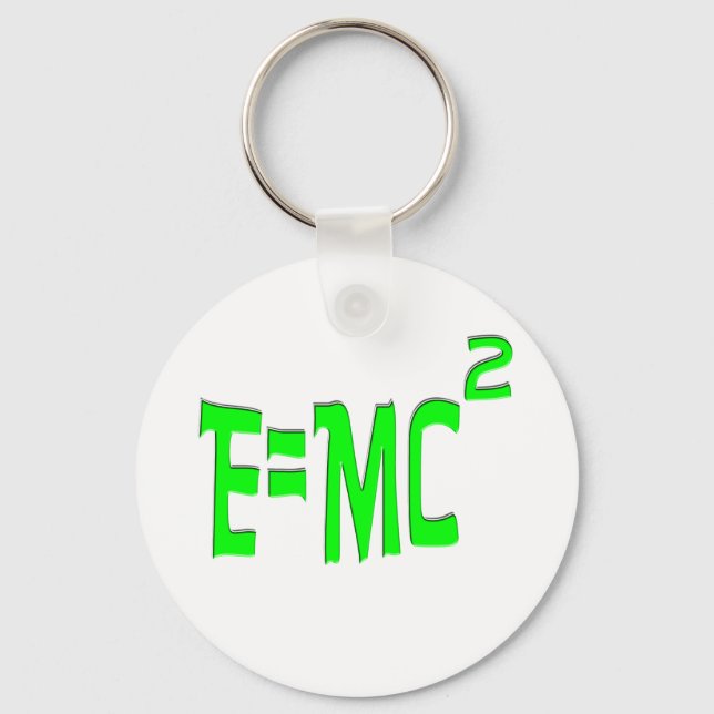 E=MC2 (green) Keychain (Front)