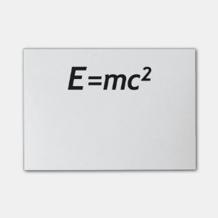 E=mc2 Mass Energy Equivalence Light Speed Physics Post-it Notes