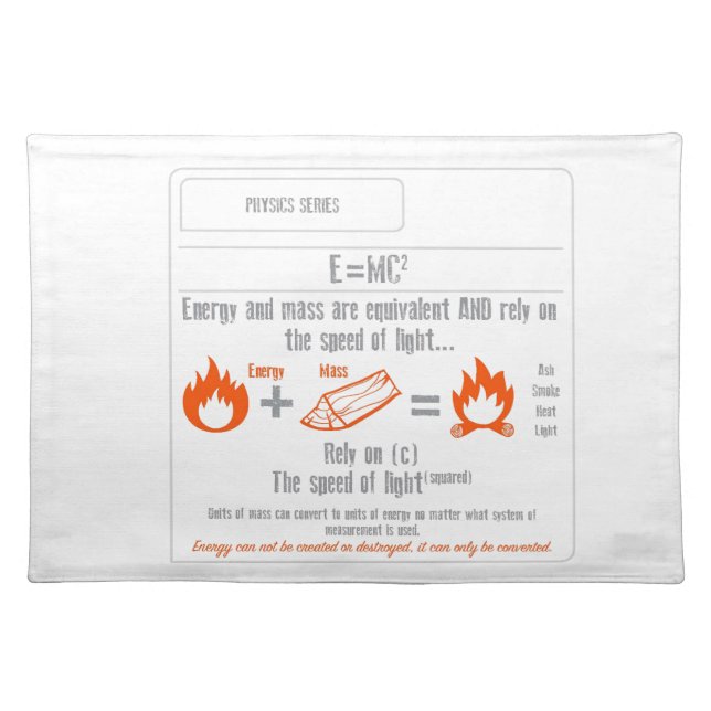 E = mc2 Physics Series Placemat (Front)