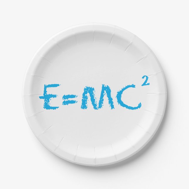 E=MC2 Smart Kid Paper Plates (Front)