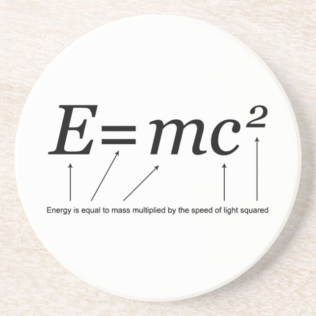 E=MC2 Theory of Relativity Coaster (Front)