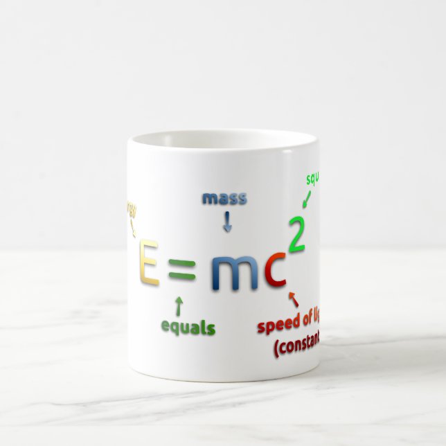 E = MC^2. E equals MC Squared Coffee Mug (Center)