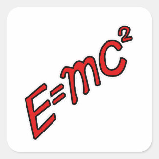 E = mc² – Genius Mode On Square Sticker