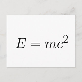E = mc² postcard