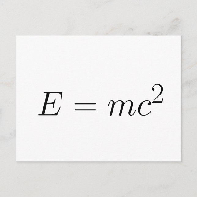 E = mc² postcard (Front)
