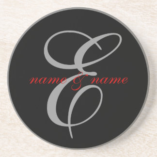 E Monogram coaster