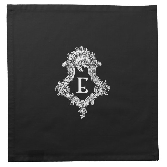 E Monogram Initial Cloth Napkin (Front)