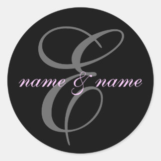 E monogram label