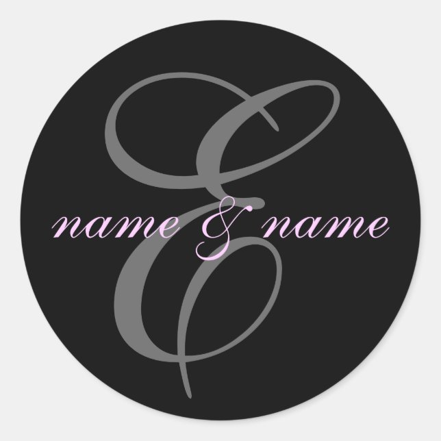 E monogram label (Front)