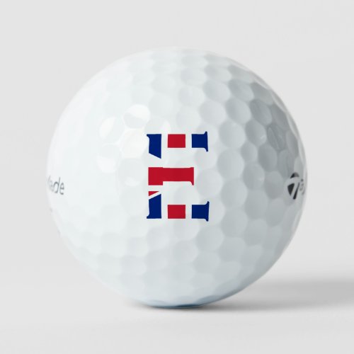 E Monogram overlaid on Union Jack Flag tmtp5 gbcnt Golf Balls