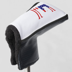 E Monogram overlaid on USA Flag pccnt Golf Head Cover