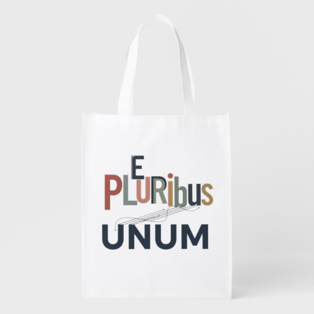 "E Pluribus Unum" - Design for Unity Grocery Bag (Front)