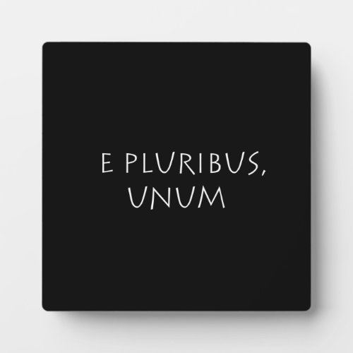 Epluribus unum plaque