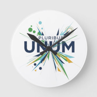 E Pluribus Unum Round Clock